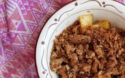 5 Minute Peanut Butter Apple Crisp for One